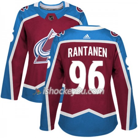 Dame NHL Colorado Avalanche Trøje Mikko Rantanen 96 Adidas 2017-2018 Vinrød Authentic